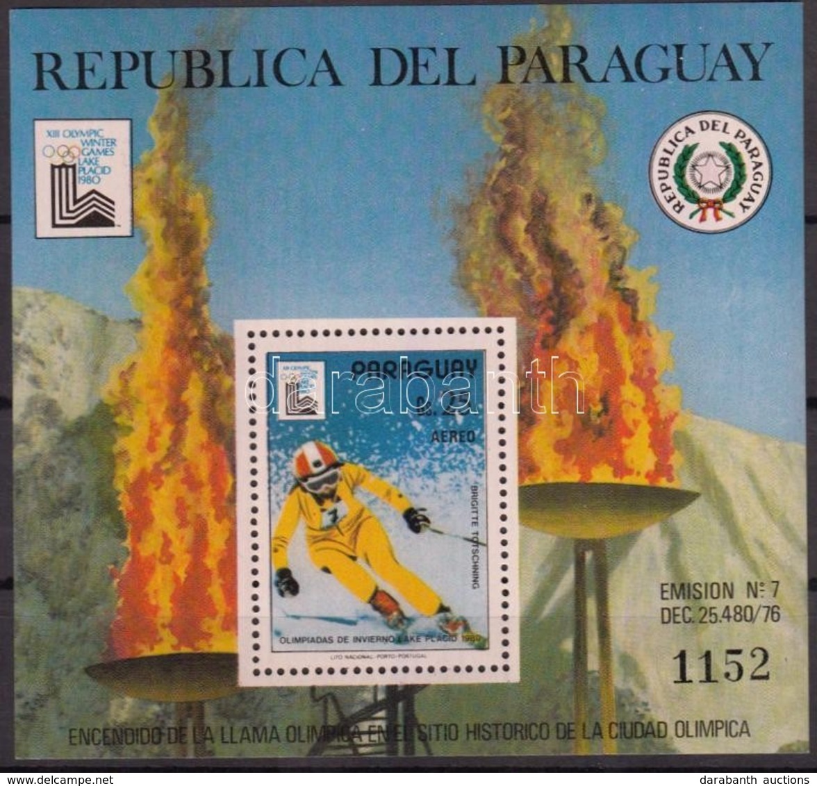 ** 1979 Téli Olimpia, Lake Placid (I) Blokk Mi 333 - Altri & Non Classificati