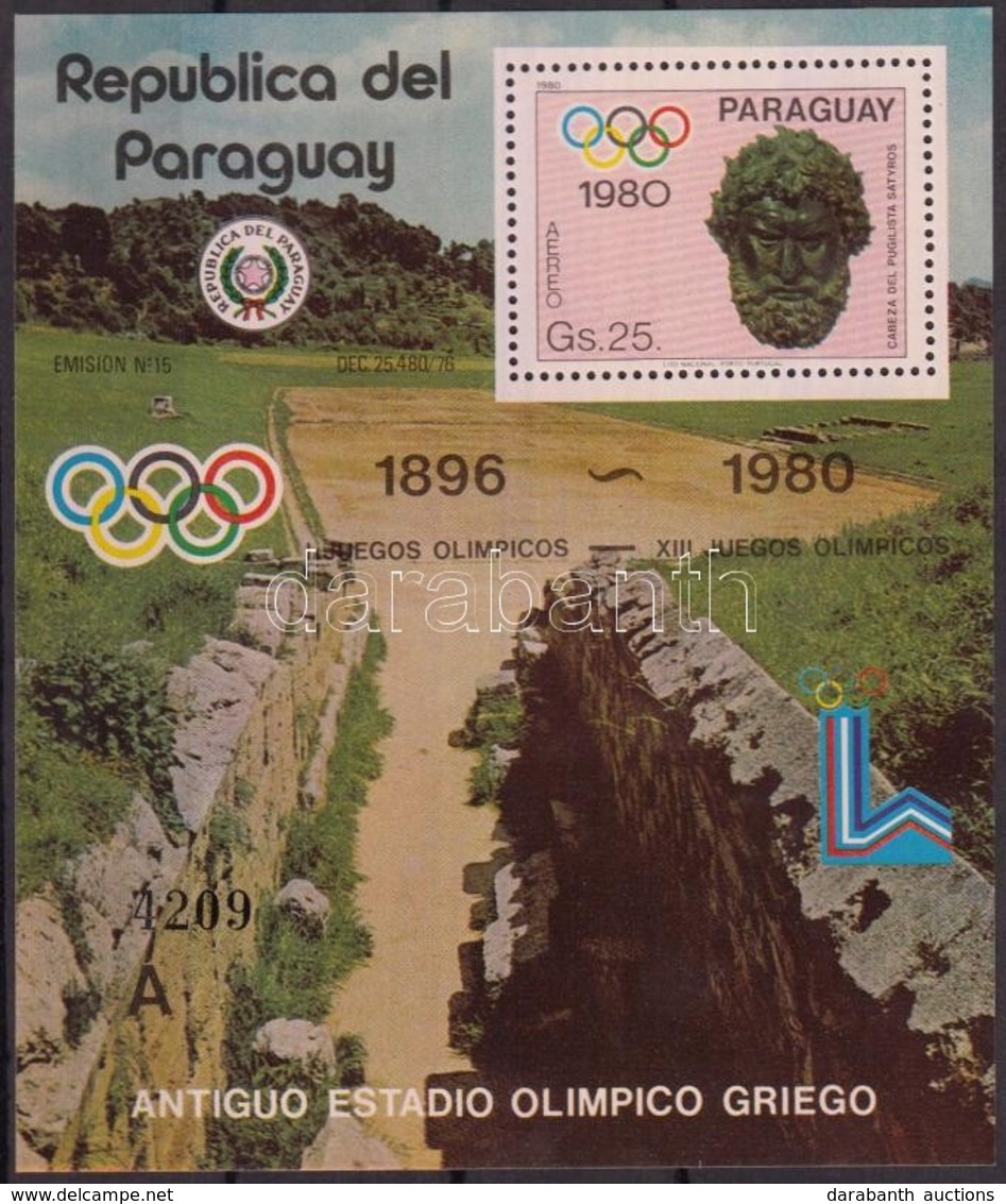 ** 1980 Újkori Olimpiák Blokk Mi 359 - Altri & Non Classificati