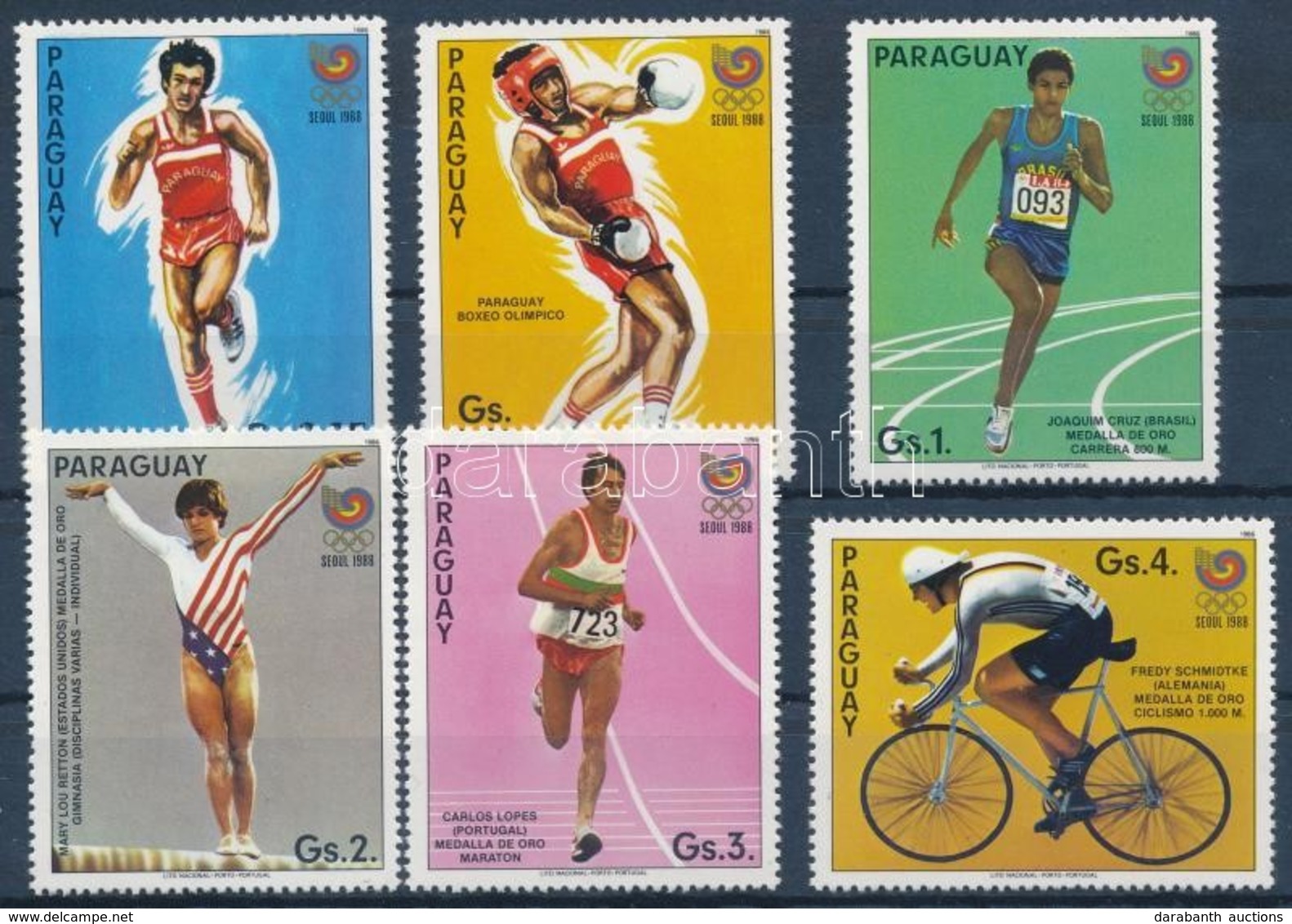 ** 1986 Nyári Olimpia Sor Mi 4047-4052 + Kisív 4053 - Andere & Zonder Classificatie