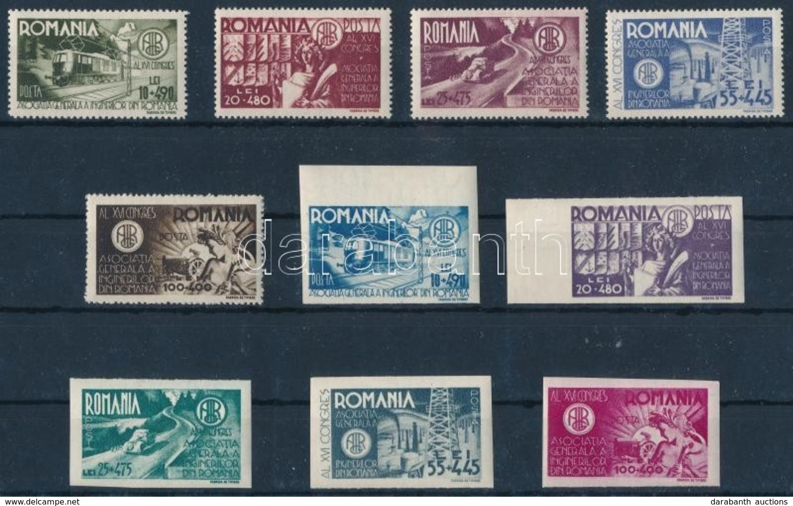 ** 1945 Mérnök Kongresszus I-II Sor Mi 903-907 + 908-912 - Other & Unclassified