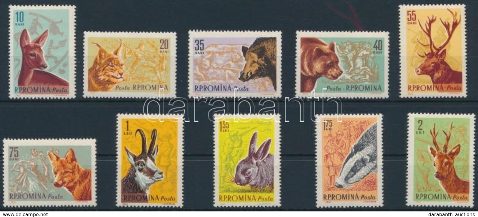 ** 1961 Állatok Sor,
Animals Set
Mi 1981-1990 - Andere & Zonder Classificatie