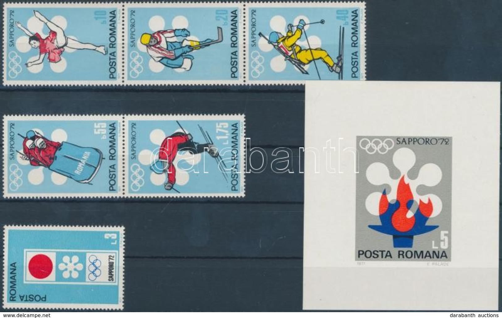 ** 1971 Téli Olimpia Sor Mi 2984-2989 + Vágott Blokk 91 - Andere & Zonder Classificatie