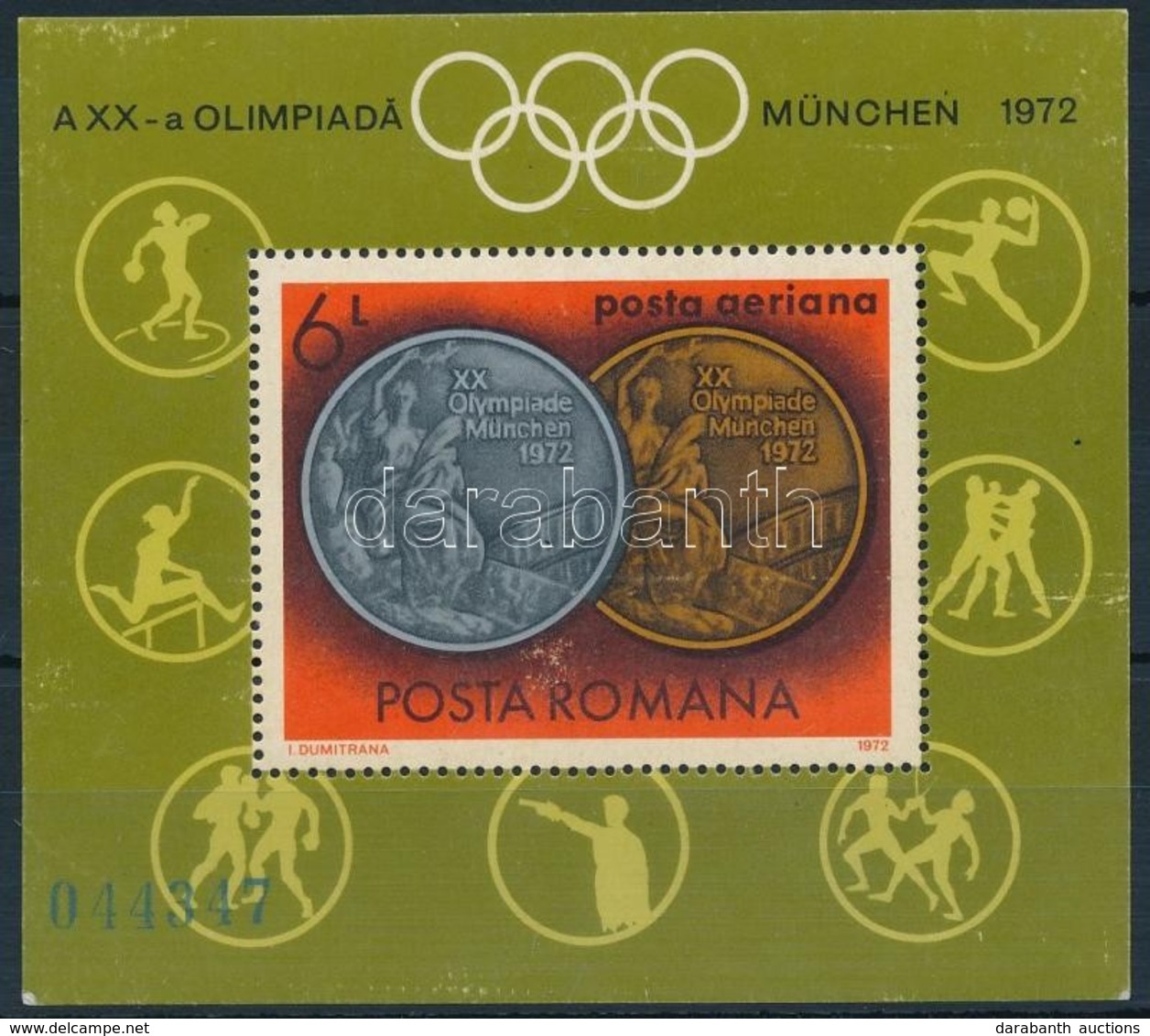** 1972 Olimpiai Aranyérmesek Blokk Mi 100 - Andere & Zonder Classificatie