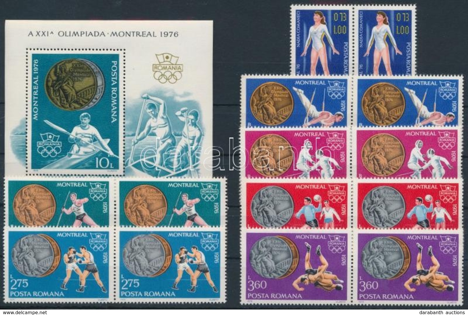 ** 1976 Olimpia Párok Mi 3372-3378 + Blokk Mi 137 - Andere & Zonder Classificatie