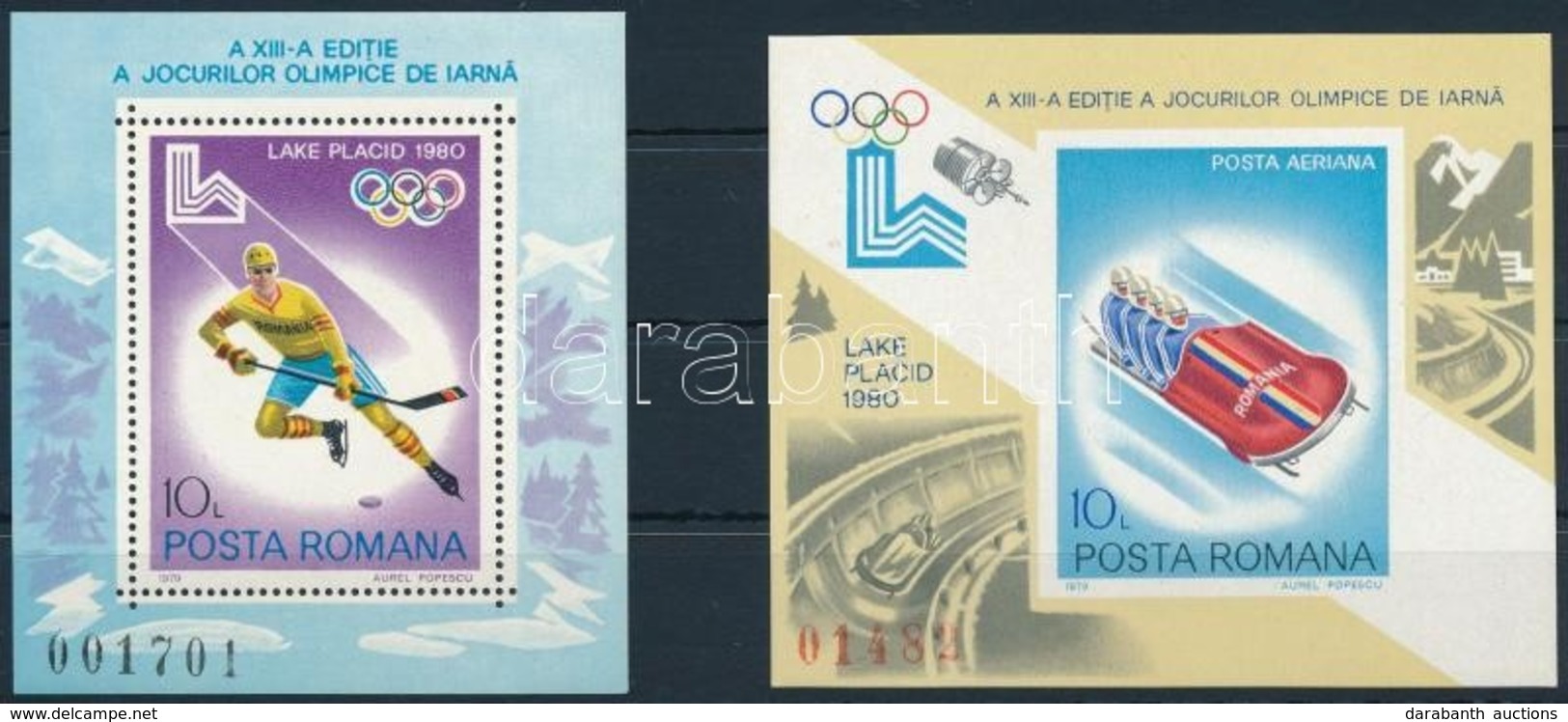 ** 1979 Téli Olimpia Blokk Pár Mi 164-165 - Andere & Zonder Classificatie