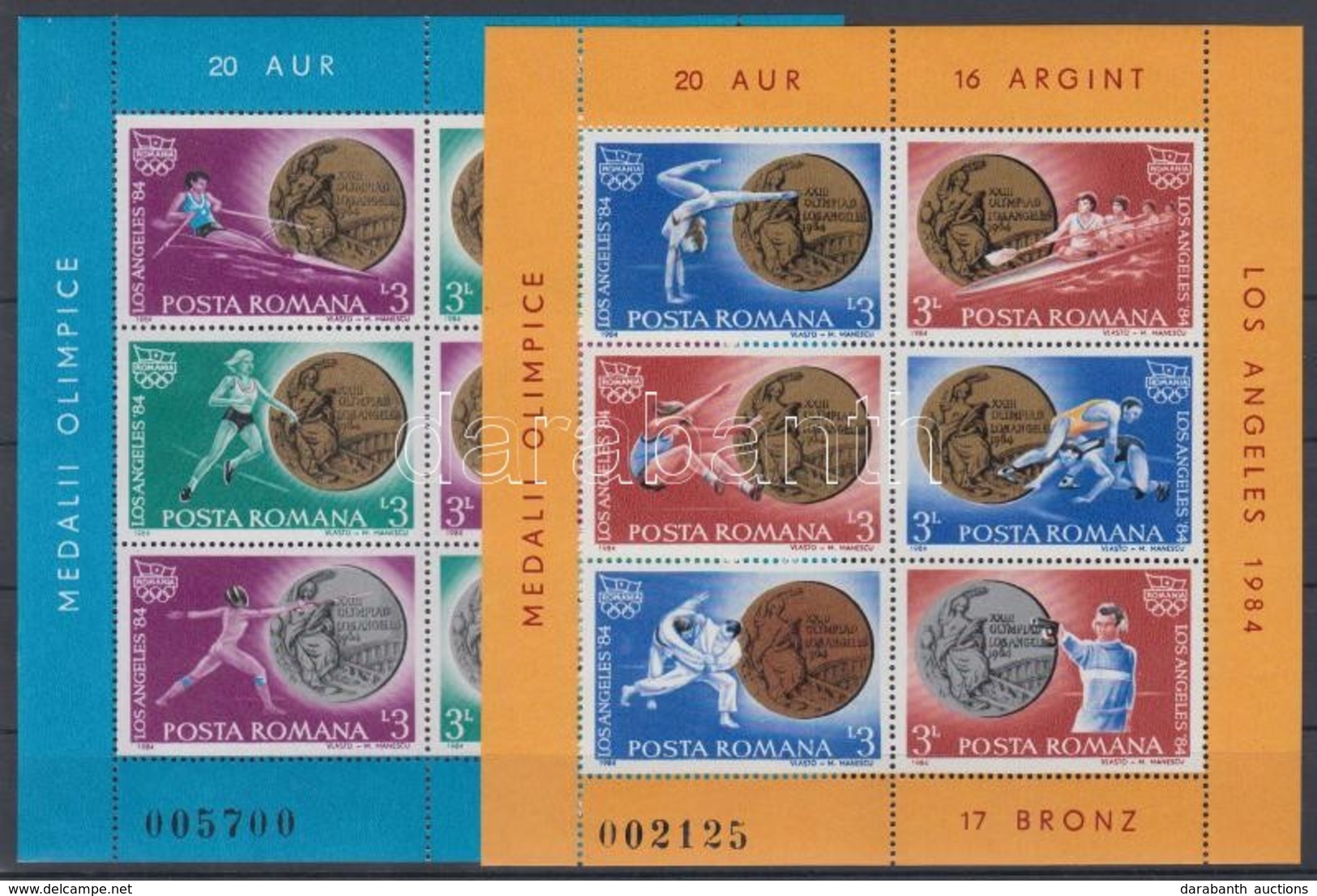 ** 1984 Nyári Olimpia, Los Angeles Blokk Mi 209-210 - Andere & Zonder Classificatie