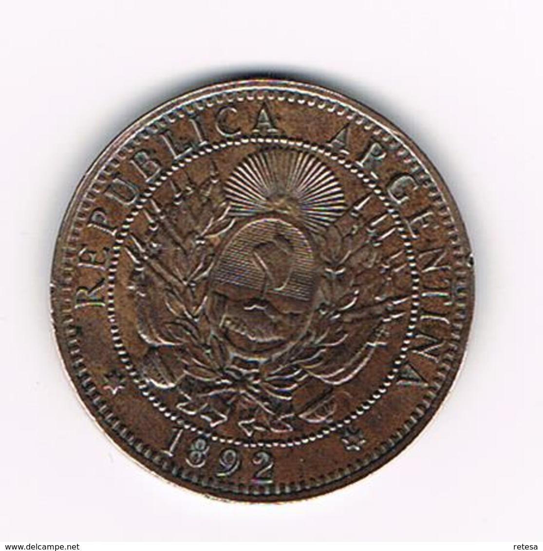 //  ARGENTINA  2 CENTAVOS 1892 - Argentine