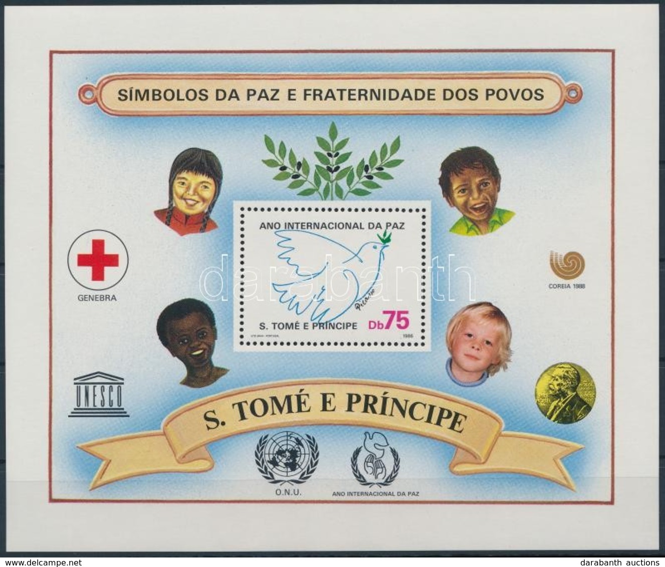 ** 1986 A Béke Nemzetközi éve Blokk,
International Year Of Peace Block
Mi 169 - Andere & Zonder Classificatie