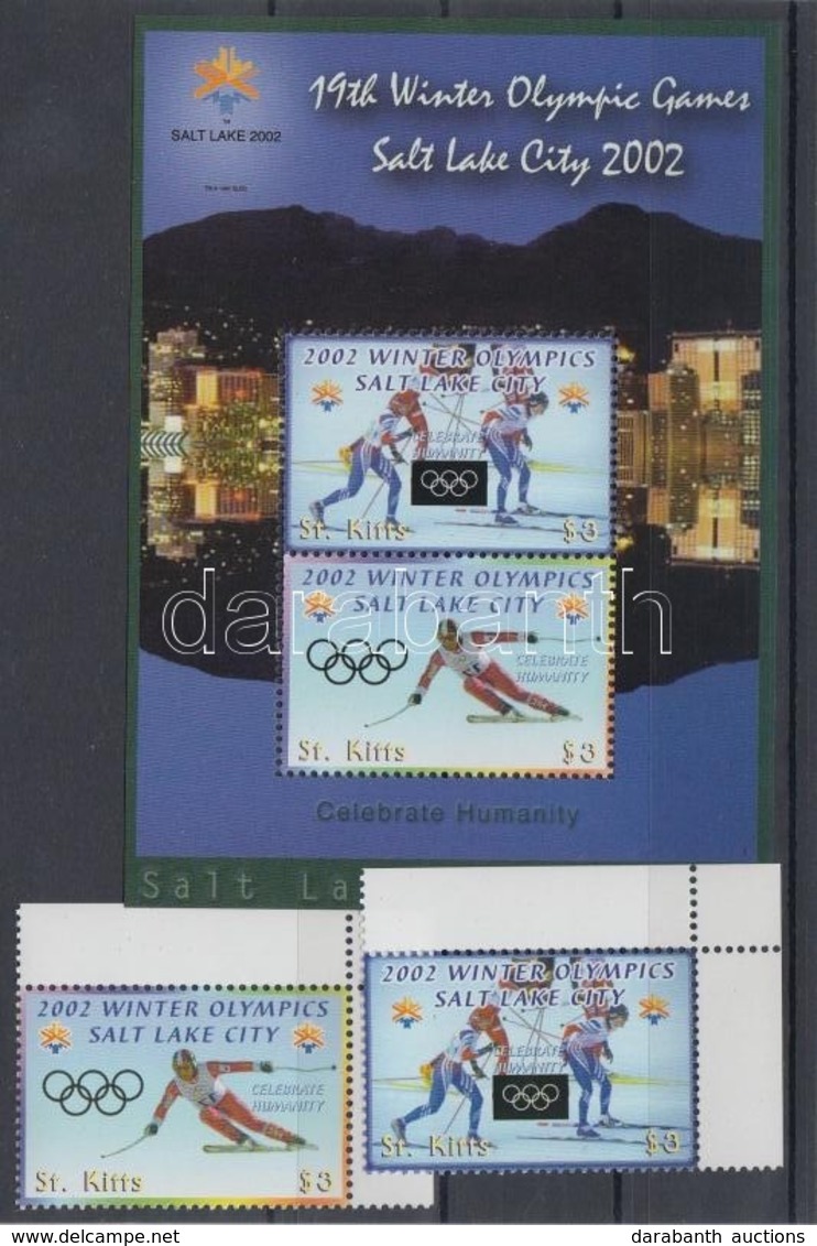 ** 2002 Téli Olimpia Salt Lake City ívsarki Mi 670-671 + Blokk Mi 42 - Andere & Zonder Classificatie