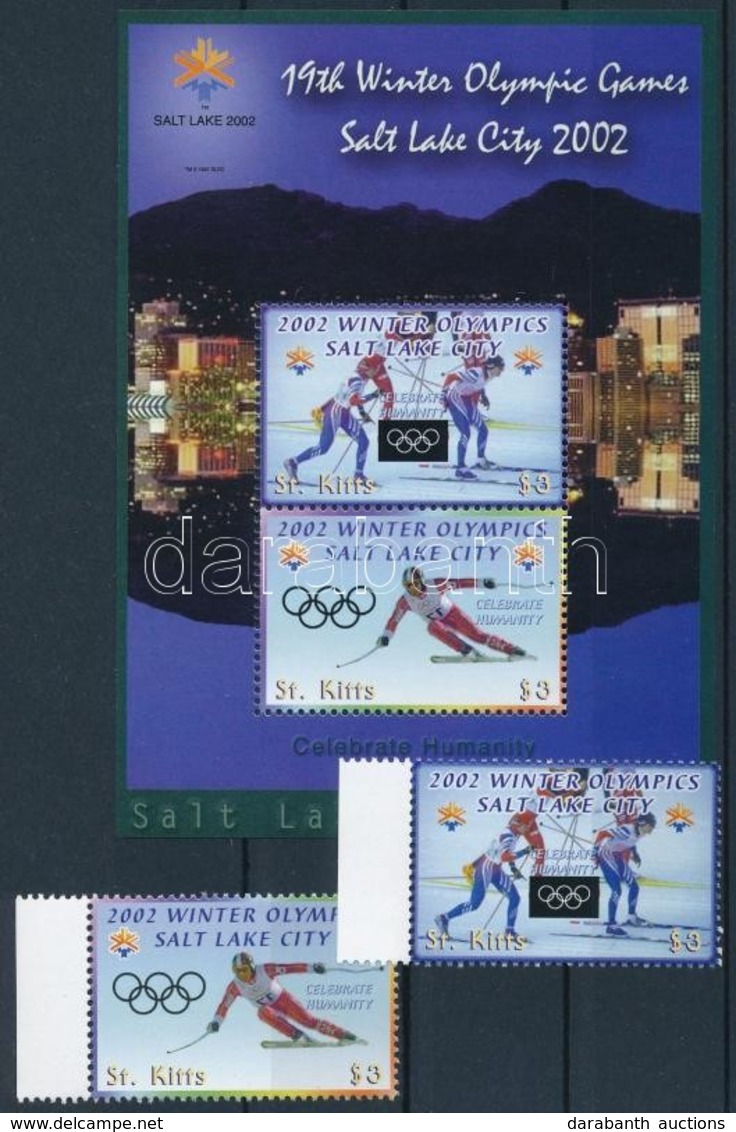 ** 2002 Téli Olimpia: Salt Lake City ívszéli Sor Mi 670-671 + Blokk Mi 42 - Andere & Zonder Classificatie