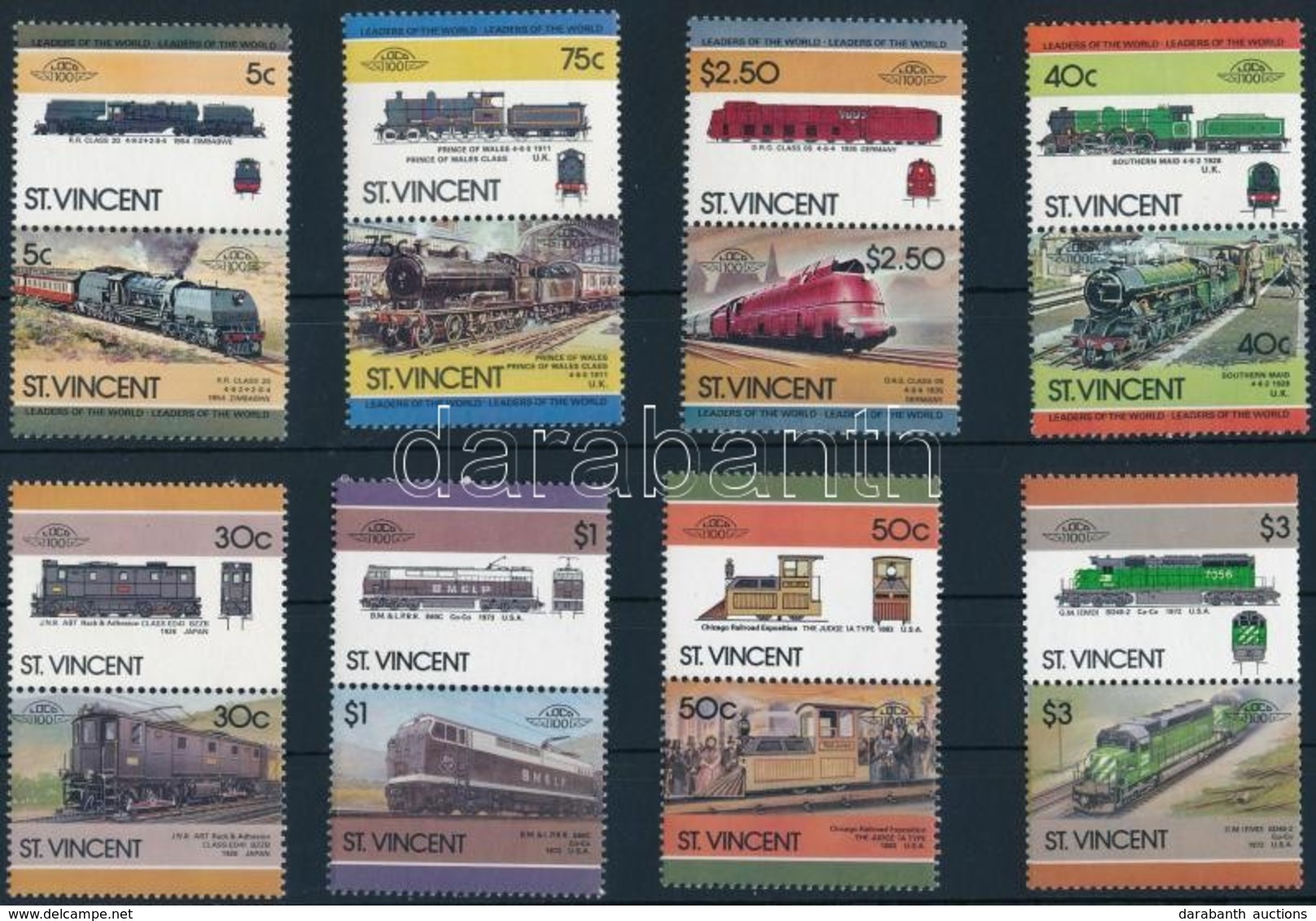 ** 1984-1986 Vasúti Közlekedés 2 Klf Sor Mi 770-777 + 962-969 - Andere & Zonder Classificatie