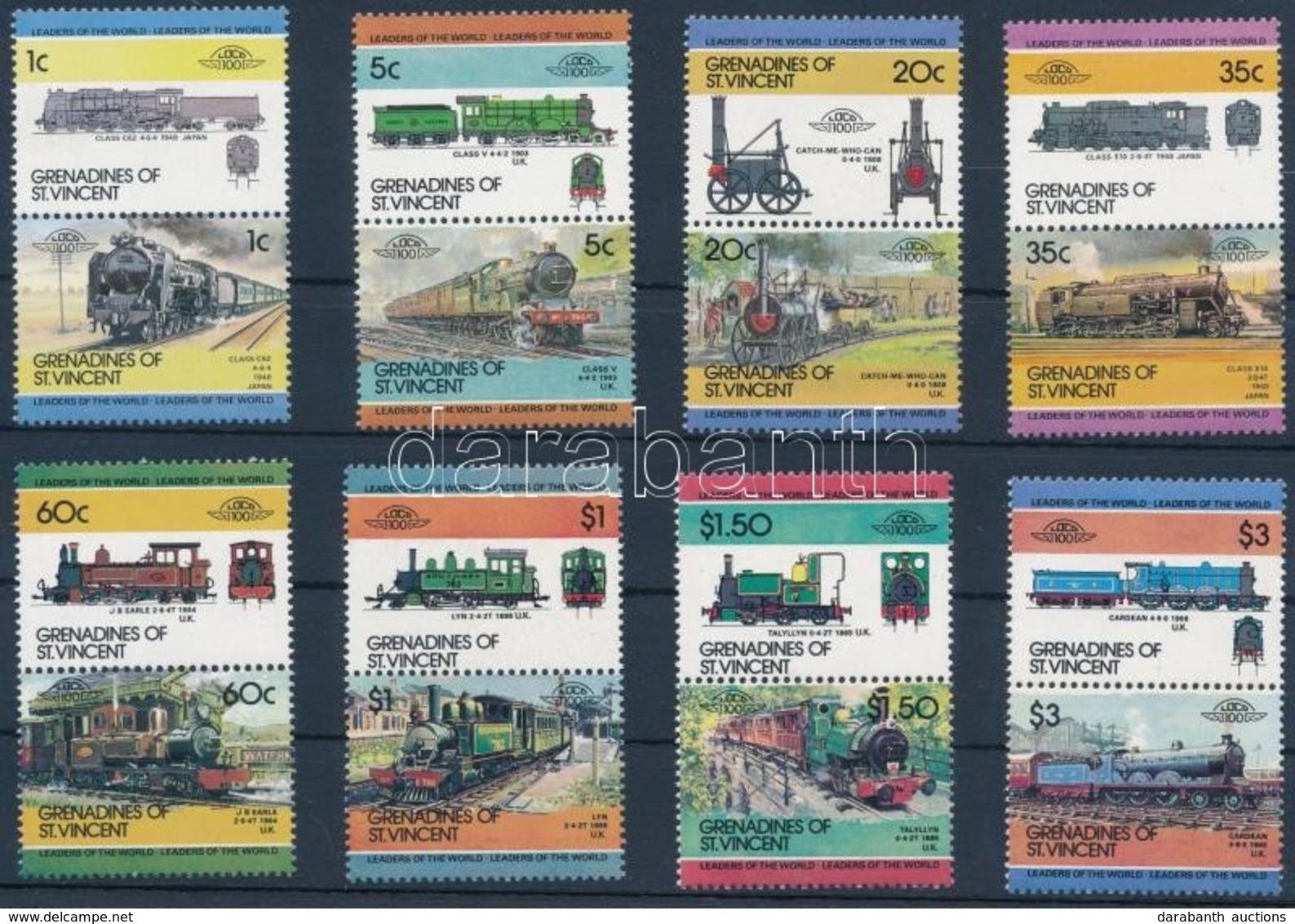 ** 1984 Gőzmozdonyok (II). Db Sor Párban Mi 324-339 - Andere & Zonder Classificatie