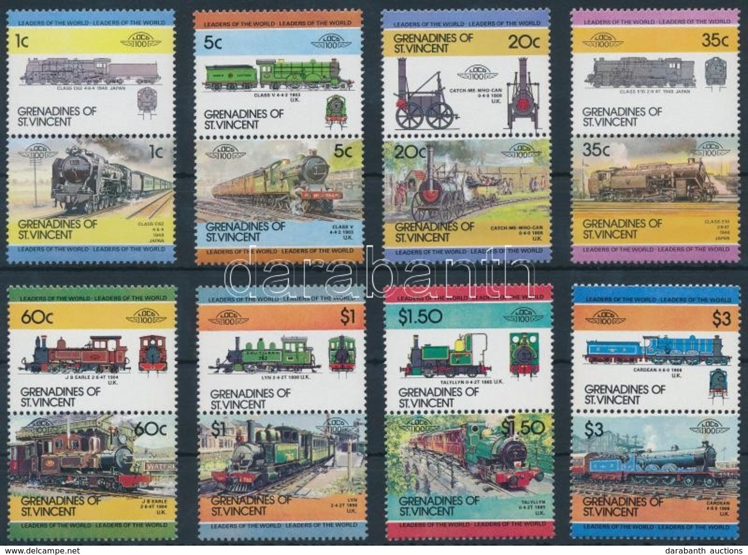 ** 1984 Vasút Sor Párokban Mi 324-339 - Andere & Zonder Classificatie