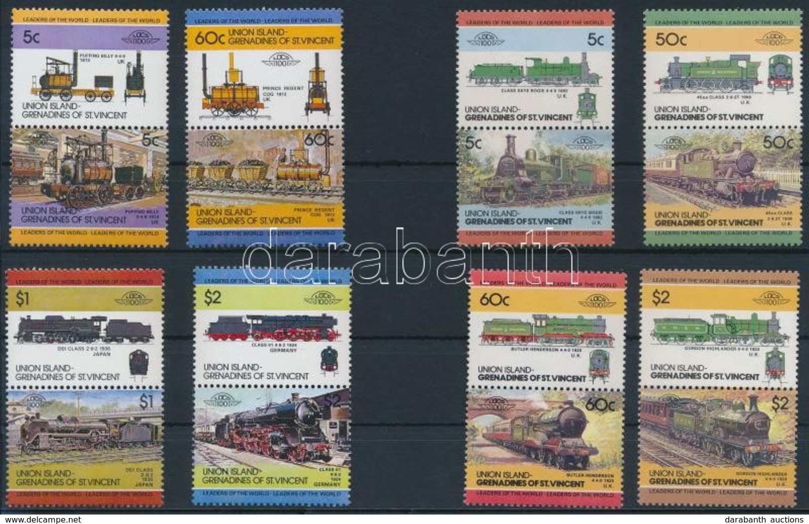 ** 1984-1985 2 Klf Vonat Sor Mi 13-20 + 86-93 - Andere & Zonder Classificatie