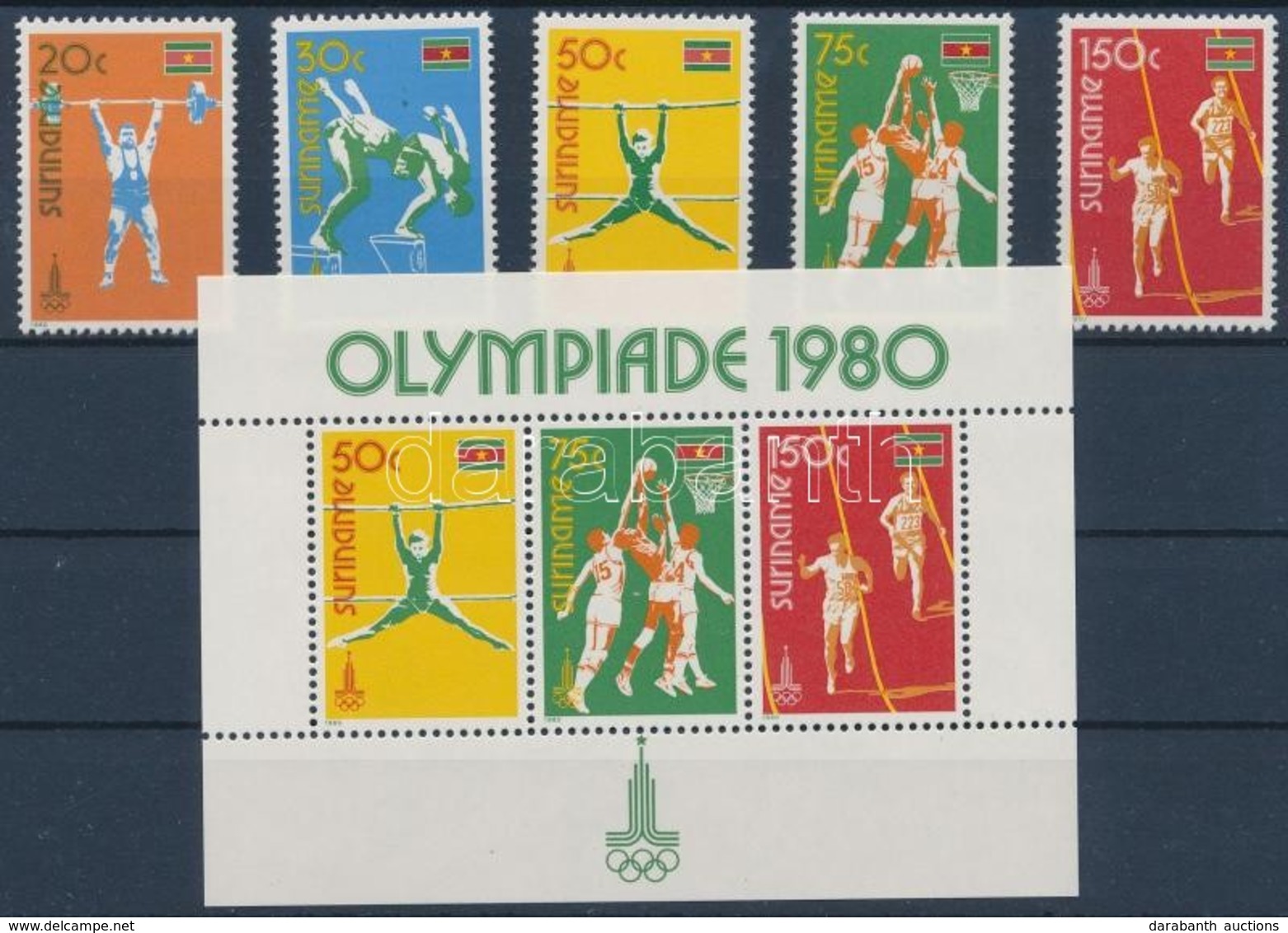 ** 1980 Olimpia Sor + Blokk Mi 905-909 + 25 - Andere & Zonder Classificatie