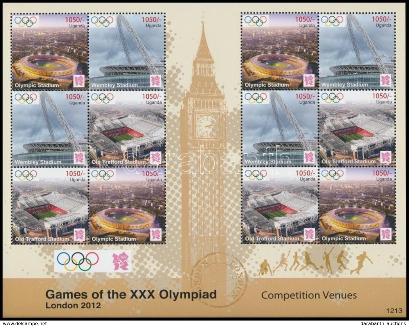 ** 2012 Nyári Olimpia: London Kisív Mi 2869-2871 - Sonstige & Ohne Zuordnung