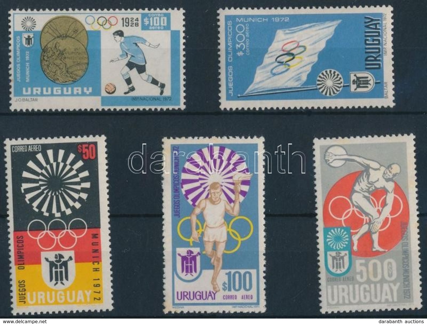 ** 1972 Nyári Olimpia (I-II) 2 Klf Sor Mi 1231-1233 + 1239-1240 - Andere & Zonder Classificatie