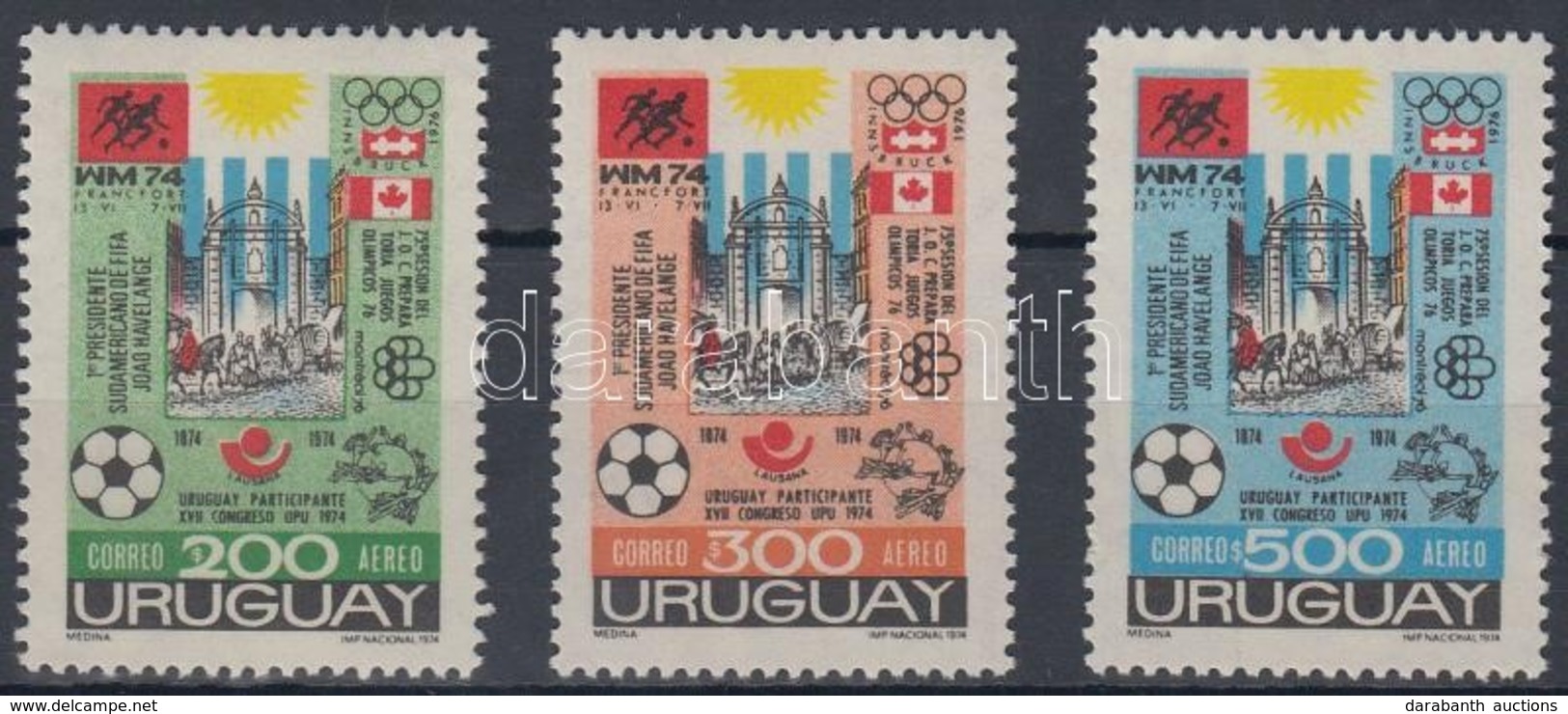 ** 1974 Események: Olimpia Sor Mi 1313-1315 - Andere & Zonder Classificatie