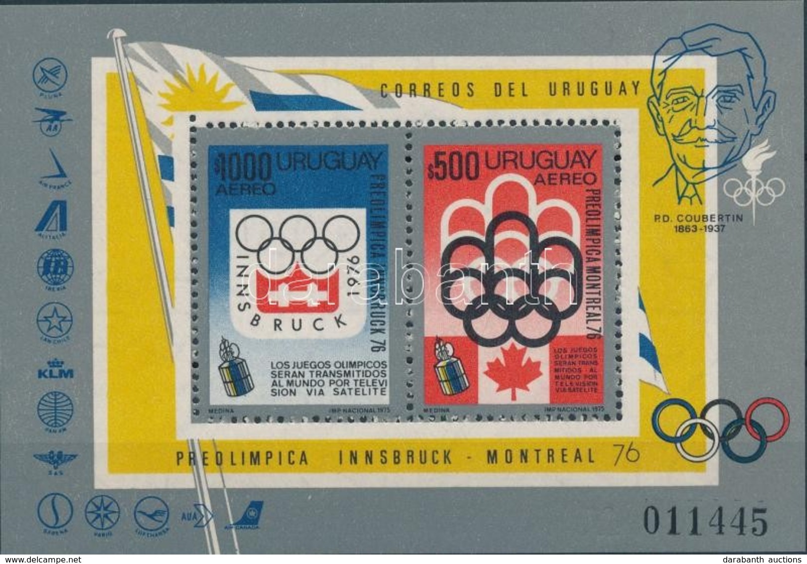 ** 1975 Olimpiai Játékok Blokk Mi 24 - Andere & Zonder Classificatie