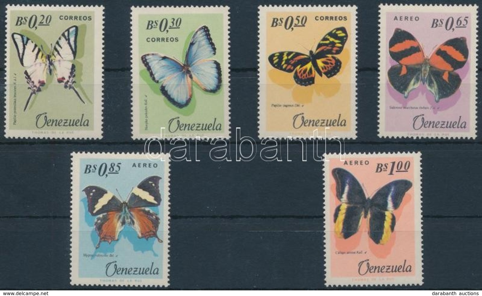 ** 1966 Lepkék Sor,
Butterflies Set
Mi 1639-1644 - Andere & Zonder Classificatie