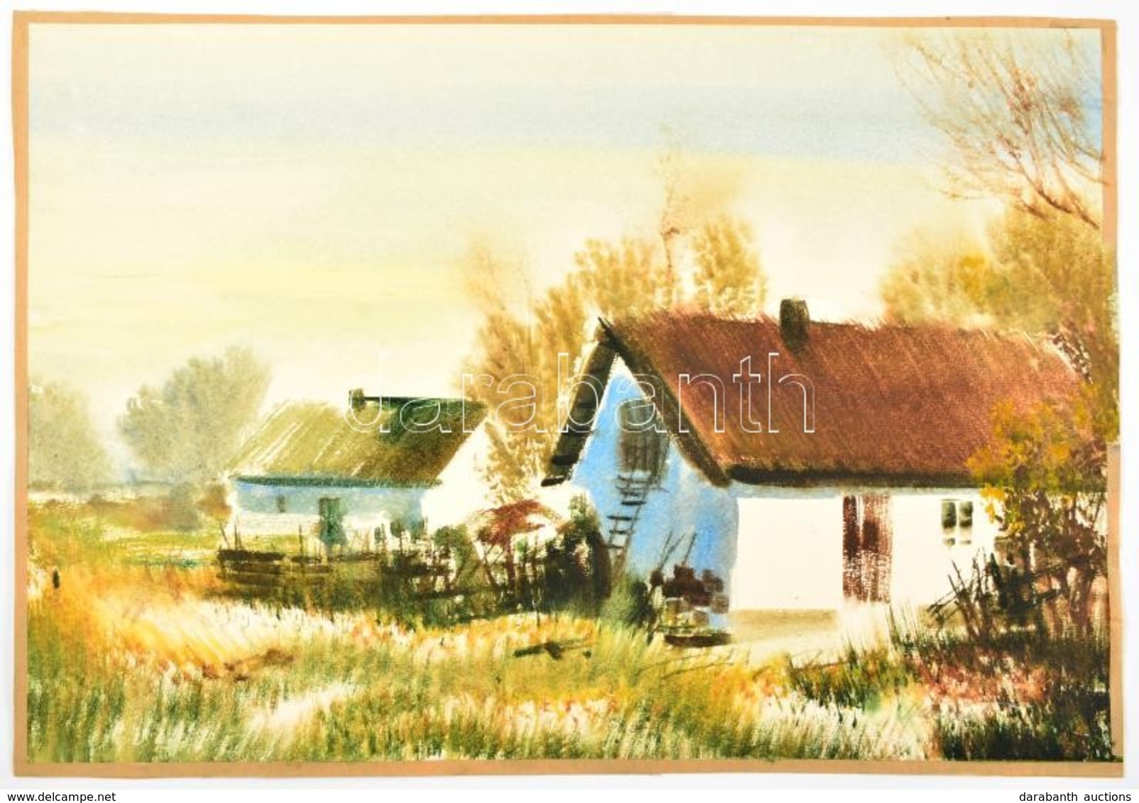 Nemes Tibor (1955-): Tanya. Akvarell, Papír, Jelzett, 34×49 Cm - Andere & Zonder Classificatie