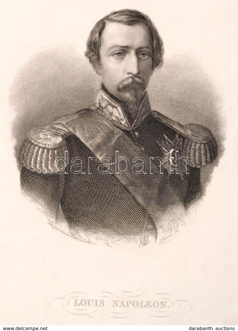 Louis Napoleon Acélmetszetű Portré / Engraving  11x16 Cm - Prenten & Gravure