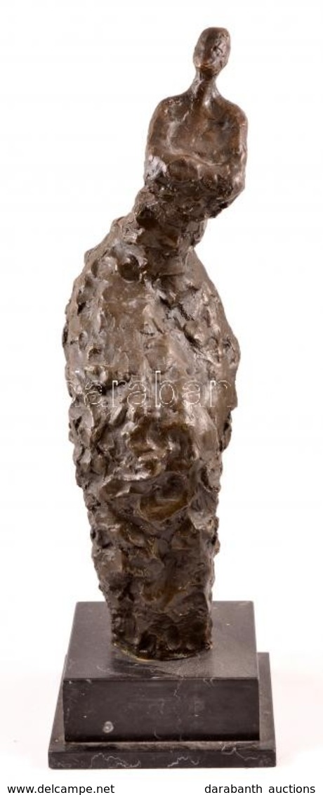 Jelzés Nélkül: Figura Karba Tett Kézzel. Bronz, Gránit Talapzaton, M:56 Cm - Andere & Zonder Classificatie