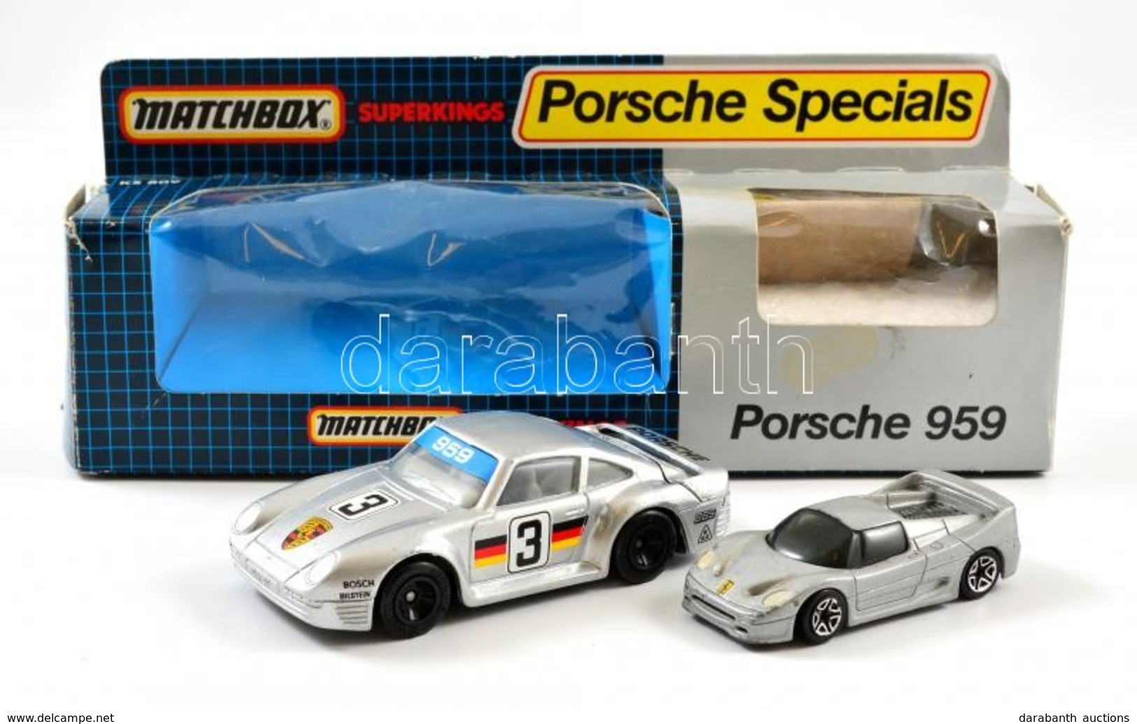 Matchbox Porsche 959 2 Db Kisautó, Eredeti Dobozában, Kis Kopásnyomokkal - Andere & Zonder Classificatie