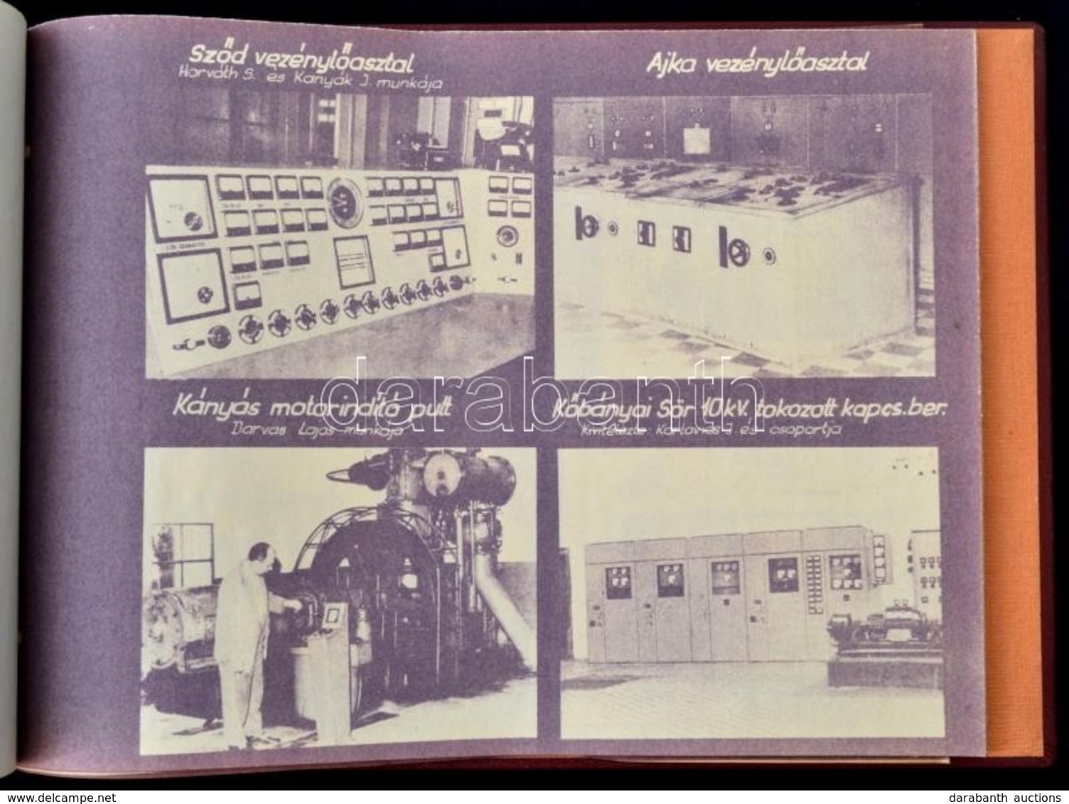 1960 10 éves A Villamos Állomásszerelő Vállalat, Sokszorosított Képes Album, Műbőr Kötésben - Zonder Classificatie