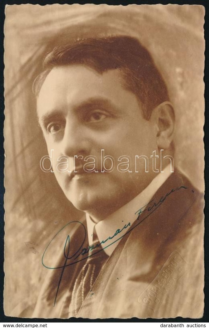 1946 Pázmán Ferenc (1873-1965) Aláírása Aláírása őt ábrázoló Fotólapon, Hátulján üdvözlő Soraival Azonosítatlan Címzetth - Altri & Non Classificati