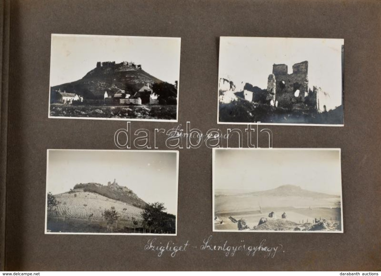 Cca 1930-1940 Kirándulásokat Megörökítő Fotóalbum (Hévíz, Szigliget, Hohewand, Scharfeneck, Stb.), Feliratozva, 6×9 Cm-e - Andere & Zonder Classificatie