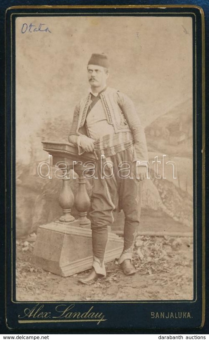 Cca 1890 Banja Lukai, Montenegrói Férfi Fotója / Photo Of A Montenegrian Person. 7x9 Cm - Andere & Zonder Classificatie