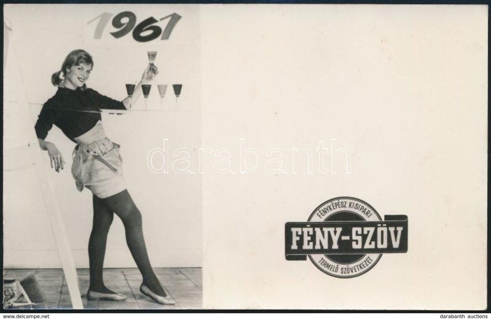 1961 Fény-Szöv Fényképész Kisipari Termelő Szövetkezet Reklámfotója, 9×14 Cm - Reclame