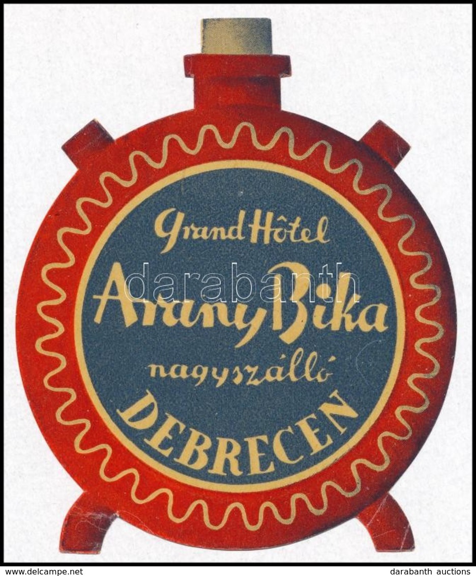 Grand Hotel Arany Bika Nagyszálló Debrecen Bőröndcímke - Reclame