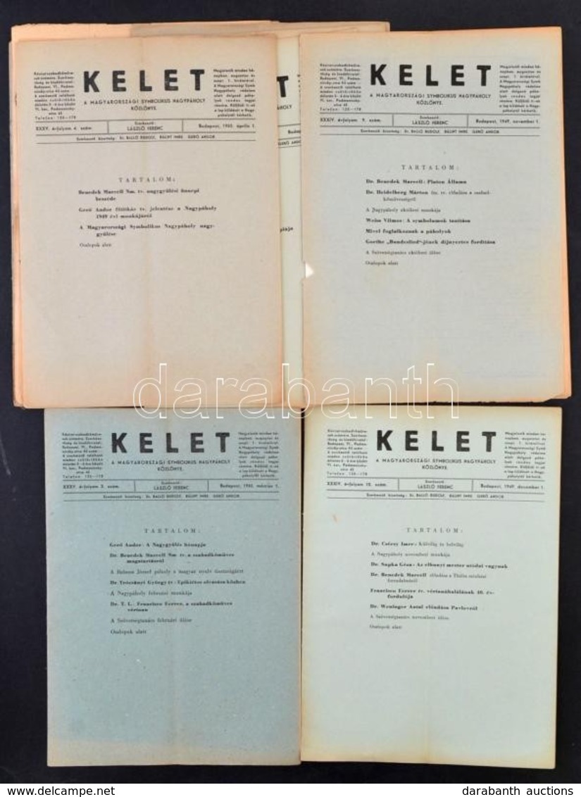 Cca 1949 Kis Szabadkőműves Nyomtatvány Tétel: Folyóiratok, Munkarendek, Stb., összesen Kb. 20 Db - Zonder Classificatie