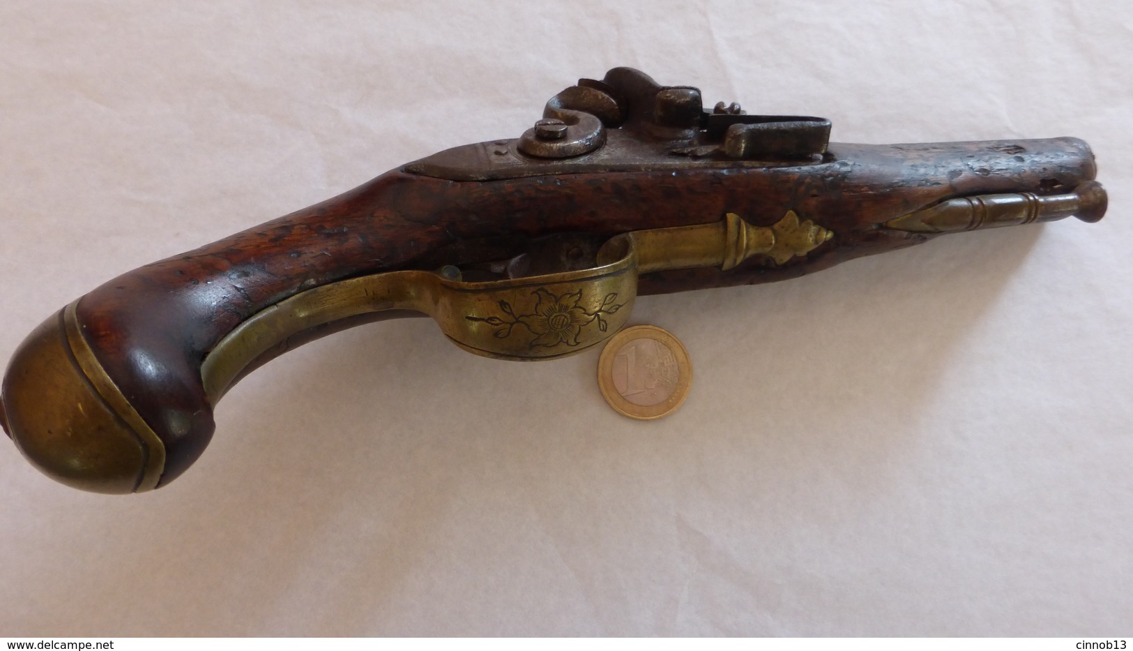 PISTOLET A SILEX DE MARINE VERS 1780 / LOUIS XVI. - Armes Neutralisées