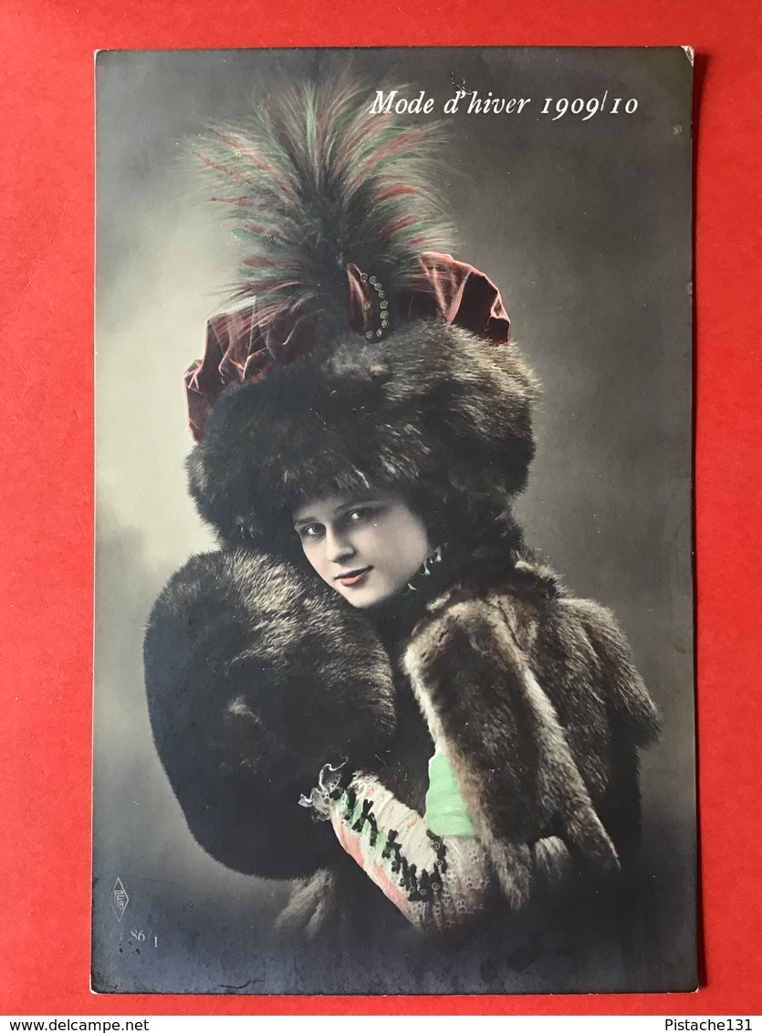 MODE D'HIVER 1909/10 - GROTE HOED - PELS - BONT - FOURRURE - GRAND CHAPEAU - Mode