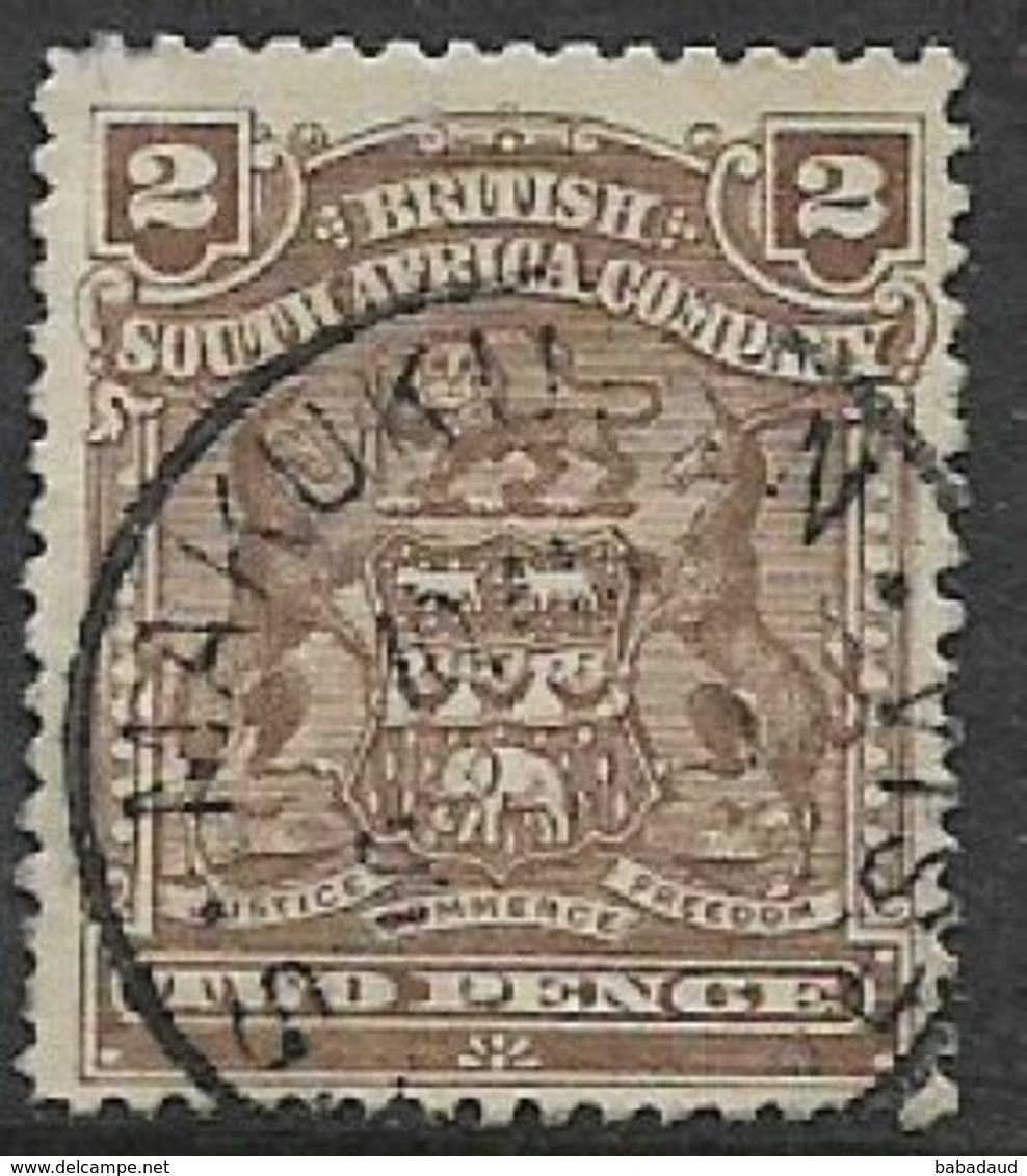 Southern Rhodesia, / B.S.A.Co., 1898, Arms, 2d Used, MAKUKUPEN C.d.s. - Southern Rhodesia (...-1964)