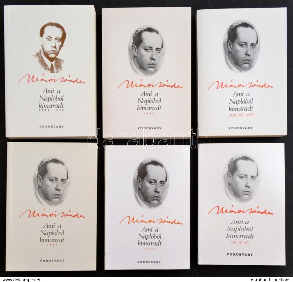 Márai Sándor: Ami A Naplóból Kimaradt. 6 Kötet. Teljes! 
(1946-1946,1947, 1948,1949, 1950-1951-1952, 1953-1954-1955.) To - Zonder Classificatie