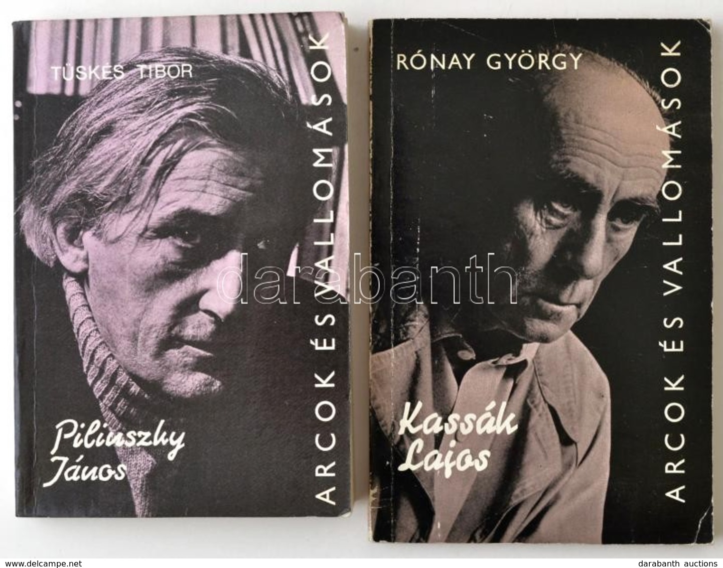 Arcok és Vallomások 2 Kötete: 
Rónay György: Kassák Lajos. 
Tüskés Tibor: Pilinszky János. Bp.,1971-1986, Szépirodalmi.  - Zonder Classificatie