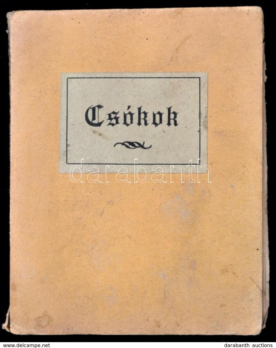 Andersen György: Csókok. Andersen György Harmadik Könyve. Bp.,[1925], Kultúra, 92+4 P. Papírkötésben, Szakadt Borítóval, - Zonder Classificatie
