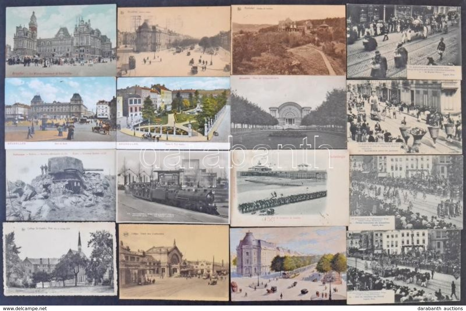 Egy Doboznyi (kb. 800 Db) RÉGI Belga Városképes Lap / Cca. 800 Pre-1945 Belgian Town-view Postcards In A Box - Zonder Classificatie