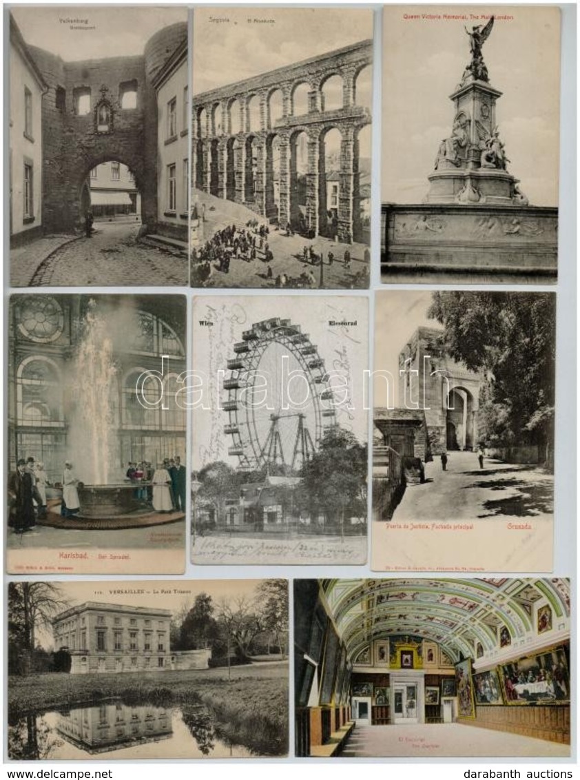 ** * 50 Db RÉGI Külföldi Városképes Lap Jó Minőségben / 50 Pre-1945 European Town-view Postcards In Good Condition - Unclassified