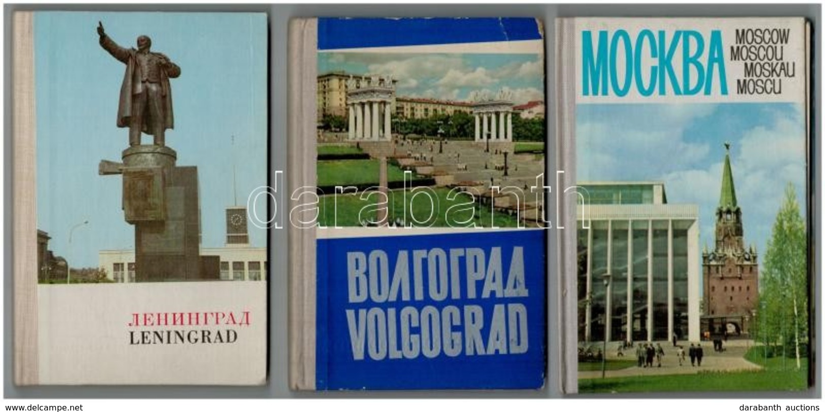 3 Db MODERN Orosz Leporello: Leningrad, Moszkva, Volgograd / 3 Modern Russian Leporellos: Saint Petersburg, Moscow And V - Zonder Classificatie