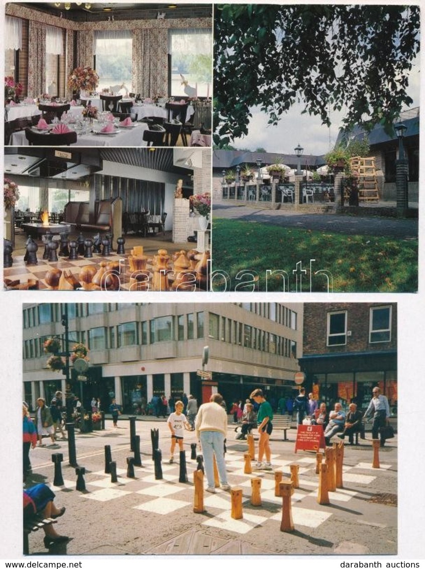 ** * 26 Db Modern Külföldi Szabadtéri Sakk Motívumú Képeslap / 26 Modern European Outdoor Chess Motive Postcards - Zonder Classificatie