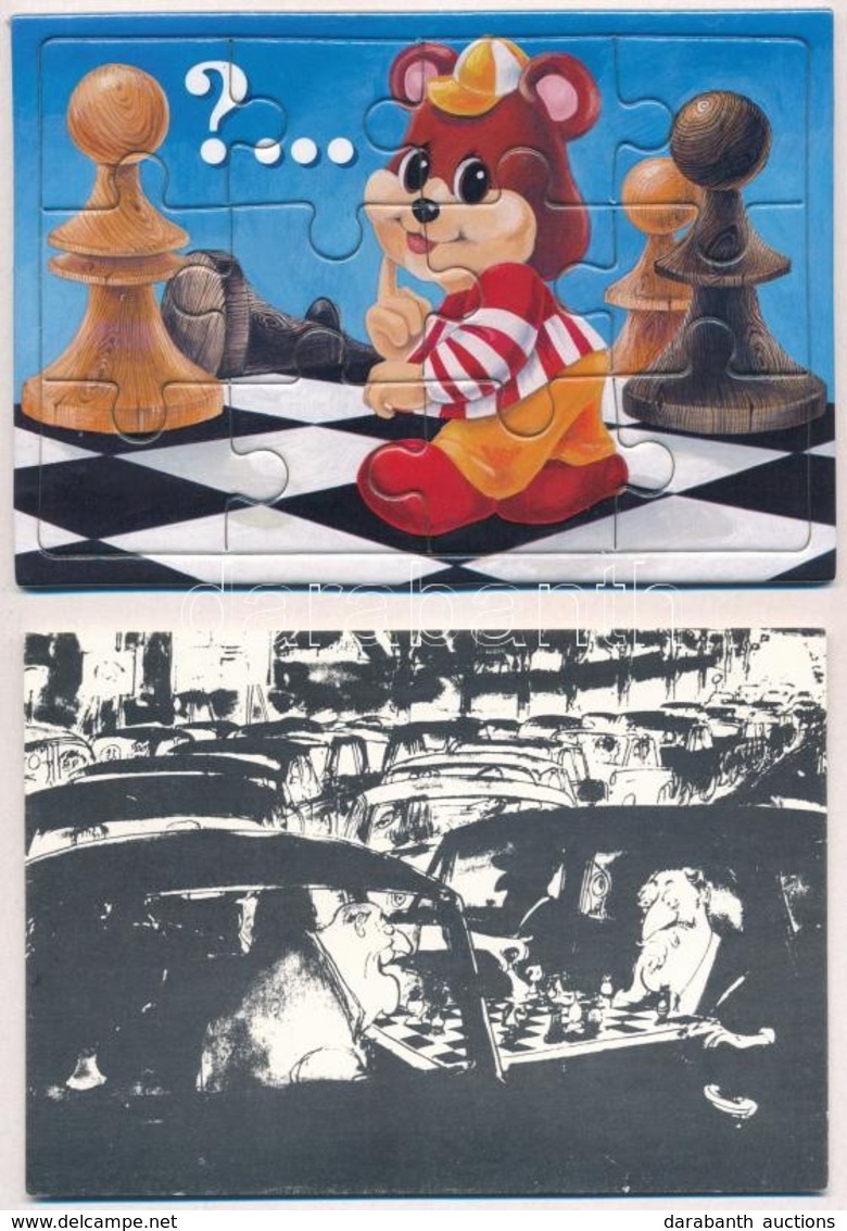 ** 20 Db MODERN Sakk Motívumlap, Rajzokkal és Karikatúrákkal / 20 Modern Chess Motive Postcards With Drawings And Carica - Zonder Classificatie