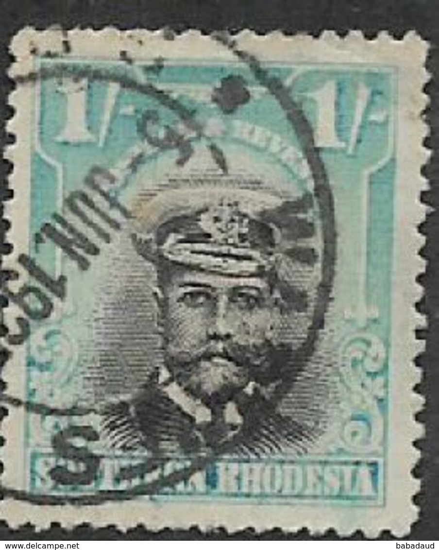 Southern Rhodesia, GVR,  Admiral, 1928, 1/- Black & Light Blue, Used, WANKIE 5 JUN 193?, C.d.s. - Southern Rhodesia (...-1964)