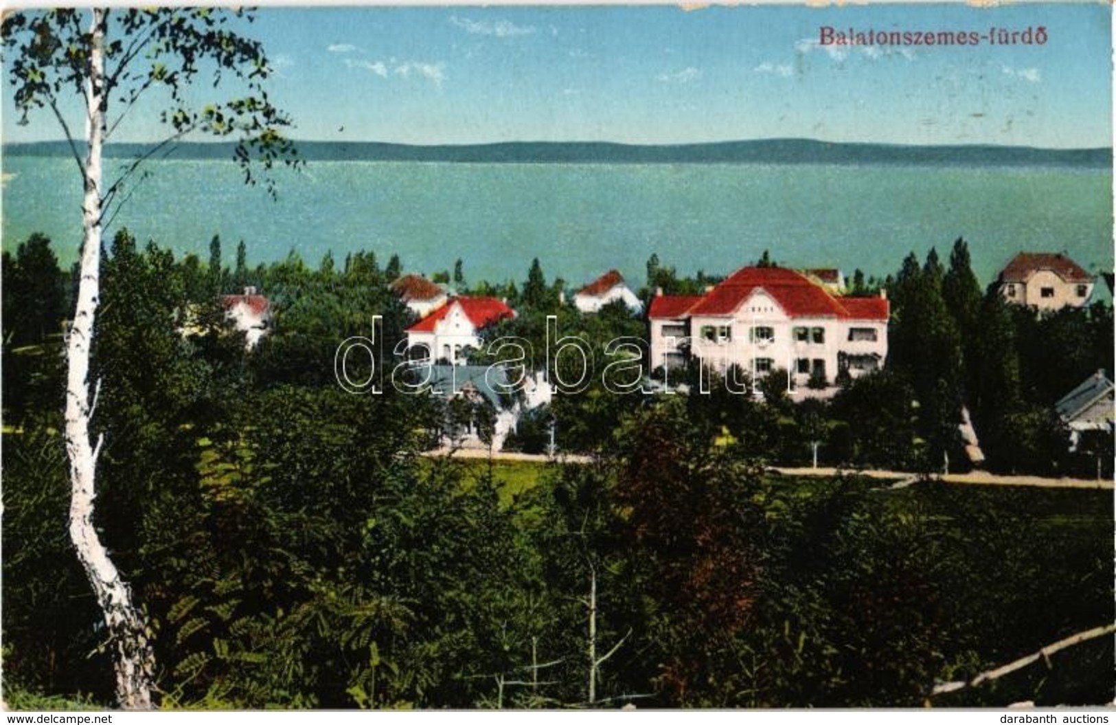 T2/T3 1927 Balatonszemes, Balaton Parti Villák, Nyaralók (EK) - Zonder Classificatie