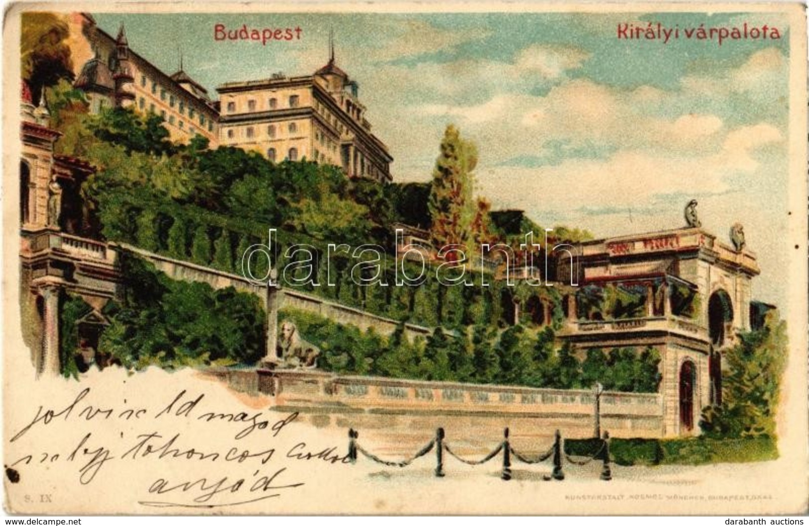 T2/T3 1902 Budapest I. Királyi Várpalota. Kunstanstalt Kosmos S. IX. Litho - Zonder Classificatie