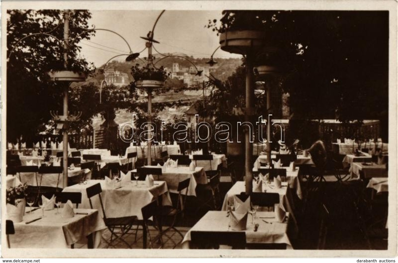 T2 1931 Budapest I. Naphegy, Czakó Utca, Cziegler Jenő étterme, étterem Terasz - Zonder Classificatie